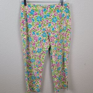 Liz Claiborne Blue and Brown Plaid Pants Size 16 EUC